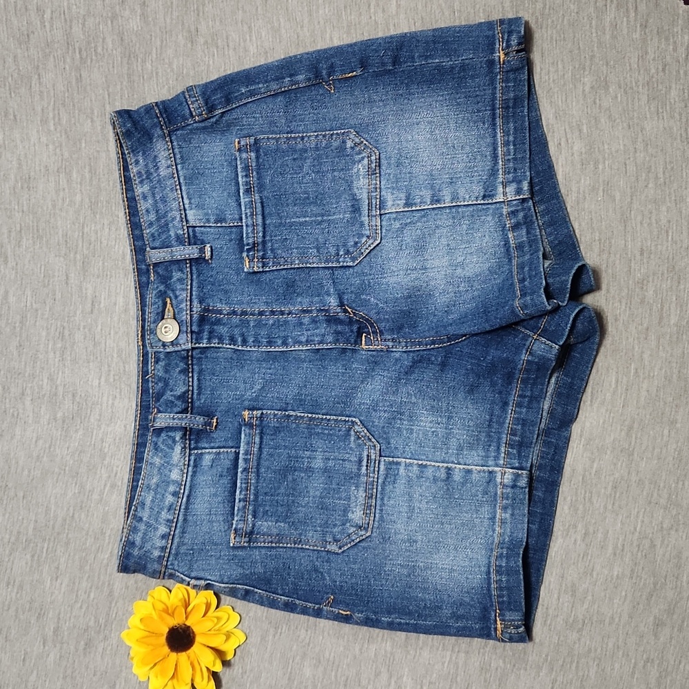 BETHANY MOTA Brand Super High Rise Fitted Summer Denim Jean Short Shorts